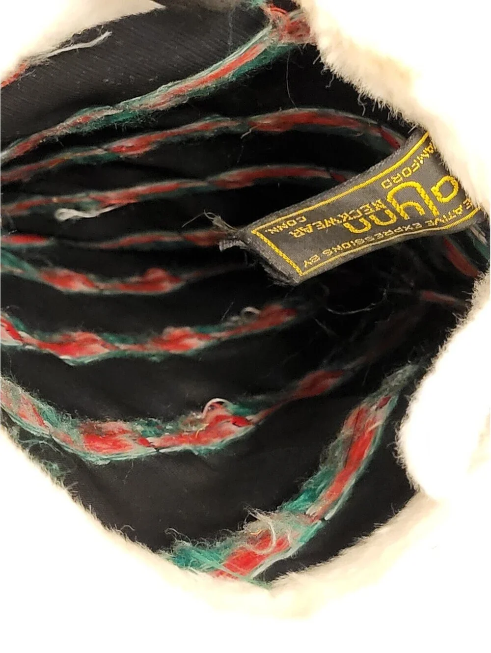 VTG Alynn Neckwear OS Christmas Stocking Embroidered Santa Claus Golfing
